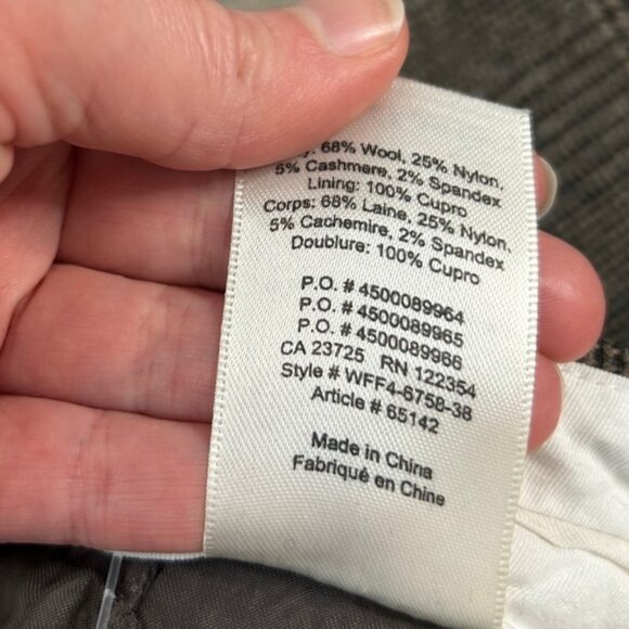 Aritzia Wilfred Gimont Pant Plaid Wool Crop Trousers Straight Leg checkered 6 - Picture 14 of 16